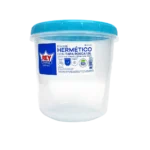 Taper plástico 1,5 Lt Hermético  c/tapa rosca 15 x 14,5 cm diám.