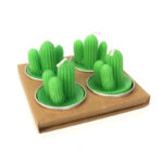 Vela cactus decorativa aromática, 4 x 4 cm c/u