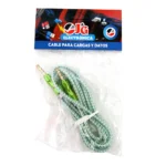 Cable AUX cubierto goma 3 anillos 1.47 M - Imagen 7