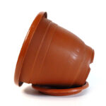 Maceta marrón JyG lisa c/plato, 19 x 15 cm - Imagen 5