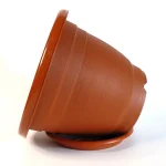 Maceta lisa JyG con plato, 26 x 20 cms. - Imagen 3