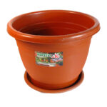 Maceta marrón JyG lisa redonda; 31 x 23 cms. - Imagen 3