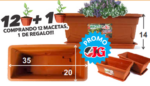Maceta marrón JyG jardinera; 36 x 20 x 15 cms - Imagen 2