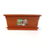 Maceta marrón JyG jardinera; 36 x 20 x 15 cms