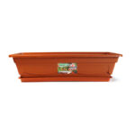 Maceta marrón JyG jardinera grande, 57 x 21 x 14 cm.
