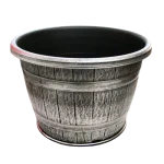 Maceta barril con plato 35,5 x 24 cm - Imagen 2