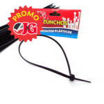 Zunchos J&G negros plástico, 3,0 mm x 300 mm, bolsa 100 pcs