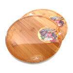 Plato J&G para asados madera bambú, 25 cm diám x 1 cm alto - Imagen 4