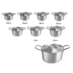 Juego Ollas Aluminio 7ollas 14 cm,16 cm,18 cm,20 cm, 22 cm,24 cm, 26cm - Imagen 7