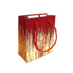 Bolsa de regalo "S" rallas doradas  12 x 14 x 6,5 cm - Imagen 6