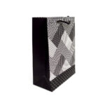 Bolsa de regalo "M"  blanco y negro  24 x 18 x 9 cm - Imagen 4
