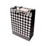 Bolsa de regalo "M"  blanco y negro  24 x 18 x 9 cm - Imagen 5