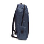 Mochila 41 x 35 cm 2 cierres, bolsillo lateral + morral 2 cierres y cartuchera, puerto USB - Imagen 6