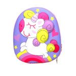 Mochila infantil unicornio 30x27, 1 cierre, bolsillo interior diseño caparazón 3D