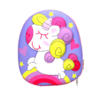 Mochila infantil unicornio 30x27, 1 cierre, bolsillo interior diseño caparazón 3D - Imagen 6