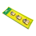 Blister Candados x 3 unid  18 x 29 mm, 21 x 32 mm, 34 x 27 mm - Imagen 2