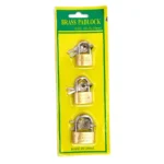 Blister Candados x 3 unid  18 x 29 mm, 21 x 32 mm, 34 x 27 mm