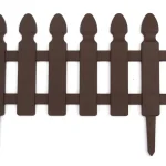 Cerco plástico valla marrón para jardín encastrable 50x21(29)cm