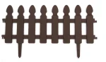 Cerco plástico valla marrón para jardín encastrable 50x21(29)cm