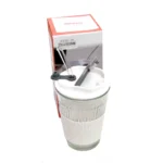 Vaso vidrio 400 ml transparente  c/tapa y sorbito 15 x 9 cm - Imagen 3