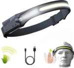 Vincha linterna frontal LED con sensor de movimiento, recargable - Imagen 5