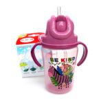 Vasorbito 350 ml plástico c/ sorbito silicona asa y tapa 17 x 8 cm - Imagen 3