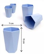 Vaso plástico prisma 350 ml 11 x 7 cm - Imagen 2