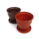 Maceta piso c/plato 14cm alto x 15cm diám - Imagen 2