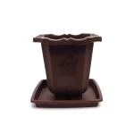 Maceta piso cuadrada c/plato 13,5cm alto x 13cm - Imagen 6