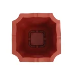 Maceta piso cuadrada c/plato 16,5cm alto x 18,5cm - Imagen 2