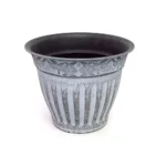 Maceta plástico labrada 20 cm diám x 16 cm s/plato