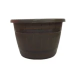 Maceta plástico barril  25 cm diám x 17 cm s/plato - Imagen 2