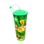 Vasorbito plástico 800 ml c/tapa y sorbito 18,5 x 9 cm