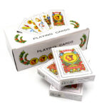 Mazo de naipes de cartas españolas, 6,5 cm ancho x 10 cm largo