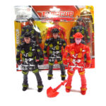 Blister Bomberos + 3 muñecos Rescue (13 x 3cm)