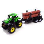 Tractor y zorra c/troncos a fricción en burbuja 27 x 8 x 7,5 cm