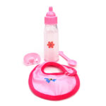 Blister Bebé mamadera, babero, chupete, cuchara 4 pcs