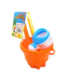 Set Playa balde, pala (15x12cm), rastrillo, moldes, regadera en red 6 pcs - Imagen 4