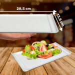 Bandeja loza rectangular, 28.5 x 13.5 x 1.5 cm, 558 g.