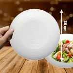 Centro mesa loza 35 cm diám x 4.5 cm alto, 1.592 Grs
