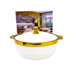 Olla loza borde dorado 1500 ml c/caja regalo 19,5cm diám x 9cm alto - Imagen 3