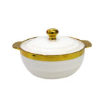 Olla loza borde dorado 1500 ml c/caja regalo 19,5cm diám x 9cm alto - Imagen 4