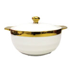 Olla loza borde dorado 2000 ml c/caja regalo 22cm diám x 10,5 cm alto - Imagen 4