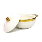 Olla loza borde dorado 2000 ml c/caja regalo 22cm diám x 10,5 cm alto - Imagen 3