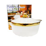 Olla loza borde dorado 1500 ml c/caja regalo 19cm diám x 9 cm alto - Imagen 6