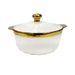 Olla loza borde dorado 1500 ml c/caja regalo 19cm diám x 9 cm alto - Imagen 5