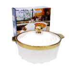 Olla loza borde dorado 1800 ml c/caja regalo 21cm diám x 10,5 cm alto - Imagen 5