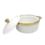 Olla loza borde dorado 1800 ml c/caja regalo 21cm diám x 10,5 cm alto - Imagen 2