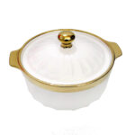 Olla loza borde dorado 1800 ml c/caja regalo 21cm diám x 10,5 cm alto - Imagen 4