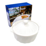 Olla loza c/ tapa y asa 1500 ml c/caja regalo 21 cm diám x 10 cm alto - Imagen 2